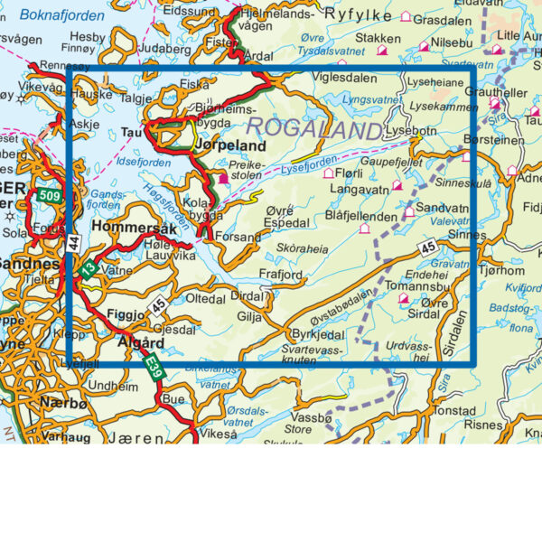 Lysefjorden Topo 3000 Turkart - Image 3