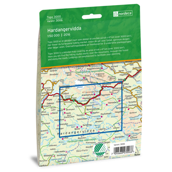 Hardangervidda Topo 3000 Turkart - Image 2