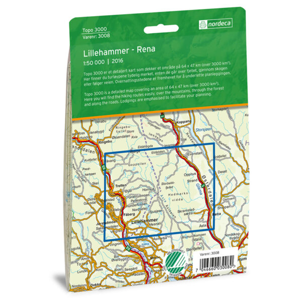 Lillehammer- Rena 1 :50 000 Topo 3000 Turkart - Image 2