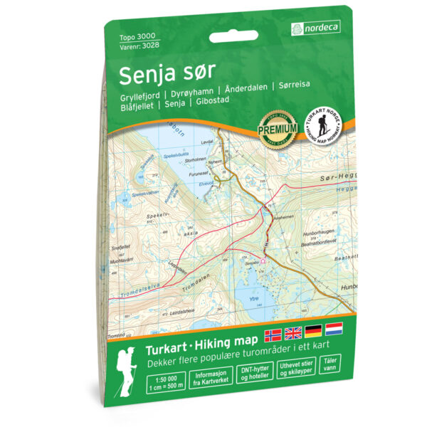 Senja sør Topo 3000 Turkart
