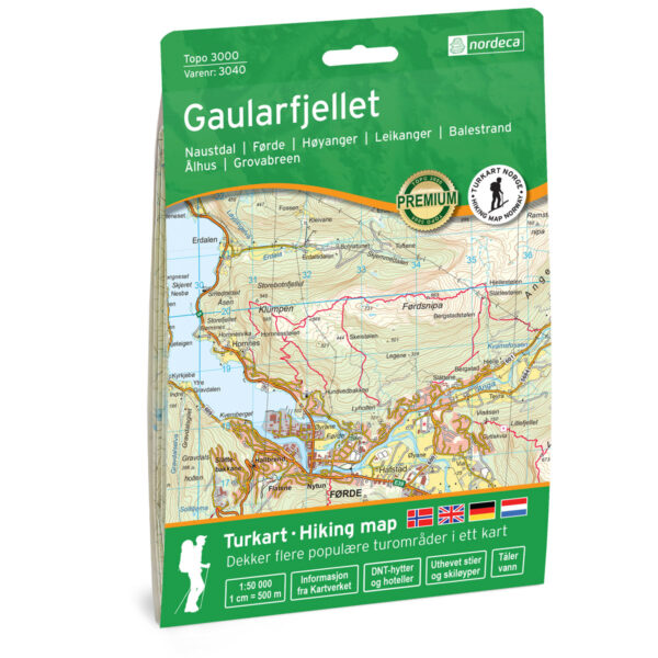 Gaularfjellet Topo 3000 Turkart
