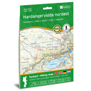 Hardangervidda nordøst Topo 3000 Turkart