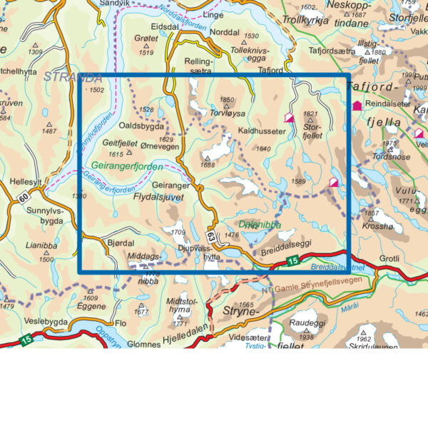 Geirangerfjorden Topo 750 Turkart - Image 3