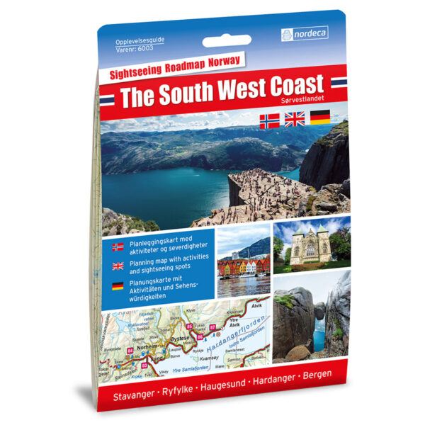 The South West Coast / Sørvestlandet 1:250 000 Opplevelsesguide