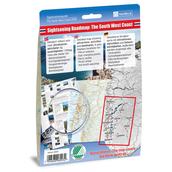 The South West Coast / Sørvestlandet 1:250 000 Opplevelsesguide - Image 2