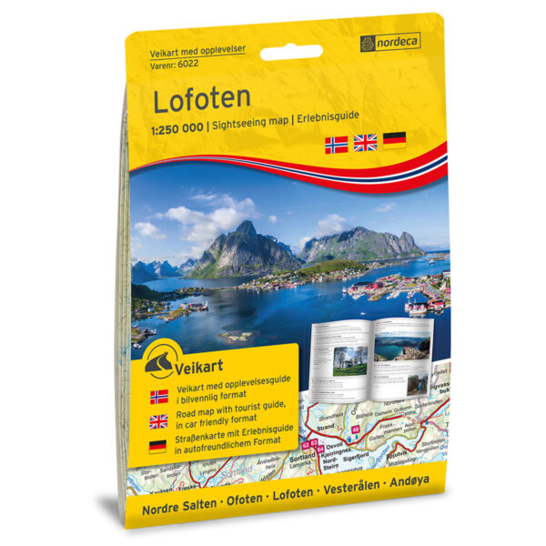 Lofoten 1:250 000 m/hefte Opplevelsesguide vei