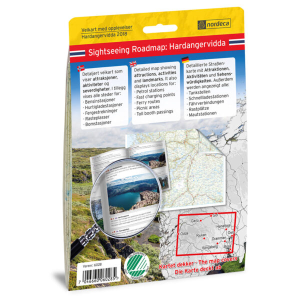 Hardangervidda 1:250 000 m/hefte Opplevelsesguide vei - Image 2