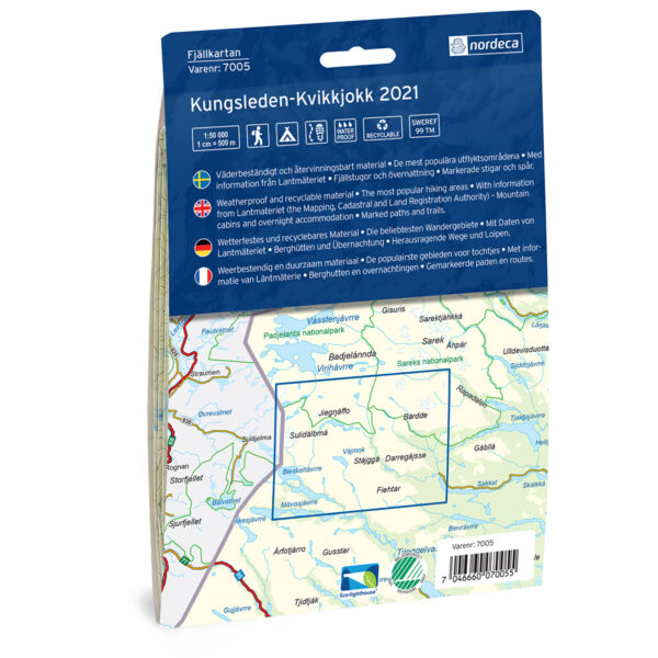 Kungsleden-Kvikkjokk Svensk Fjellkart - Image 2