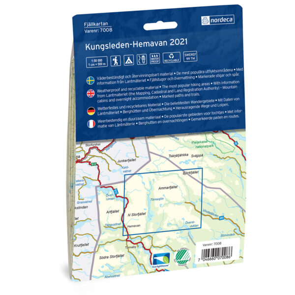 Kungsleden-Hemavan Svensk Fjellkart - Image 2