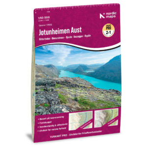Jotunheimen Aust Turkart Pro 1:50 000 fra Nordic Maps