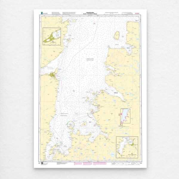 Kartverket – hovedkart 107: Laksefjorden. Kunes – Tømmervik – Mårøya