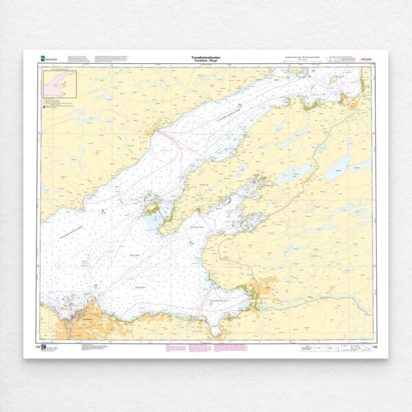 Kartverket – hovedkart 130: Trondheimsfjorden. Trondheim – Skogn