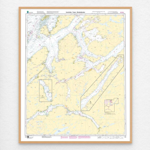 Kartverket – hovedkart 133: Innerfolda – Tosen – Bindalsfjorden - Image 3