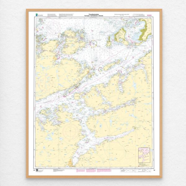 Kartverket - hovedkart 38: Trondheimsleia. Terningen – Kyrksæterøra – Ørlandet - Image 2