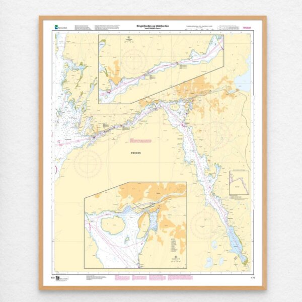 Kartverket – havnekart 470: Singlefjorden, Iddefjorden med Halden havn - Image 3