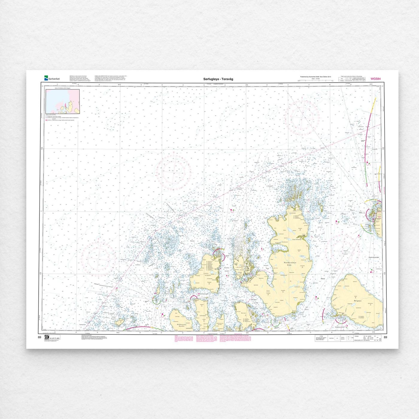 Kartverket – hovedkart 89: Sørfugløya – Torsvåg - Kart.no