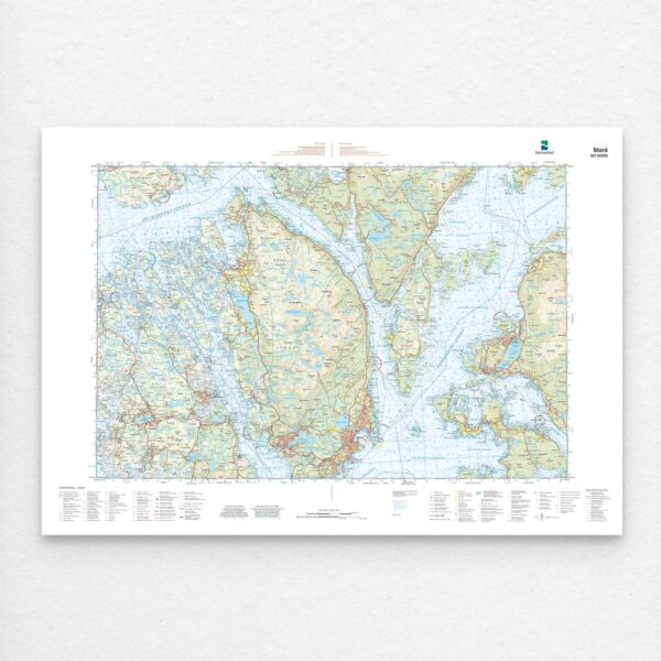 Kartverket - landkart (N50): 027N Stord