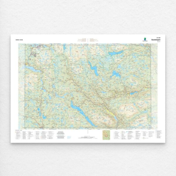 Kartverket - landkart (N50): 031S Gaustatoppen