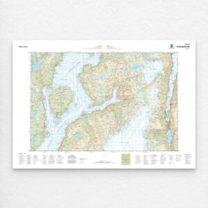Kartverket - landkart (N50): 039S Hardangerfjorden