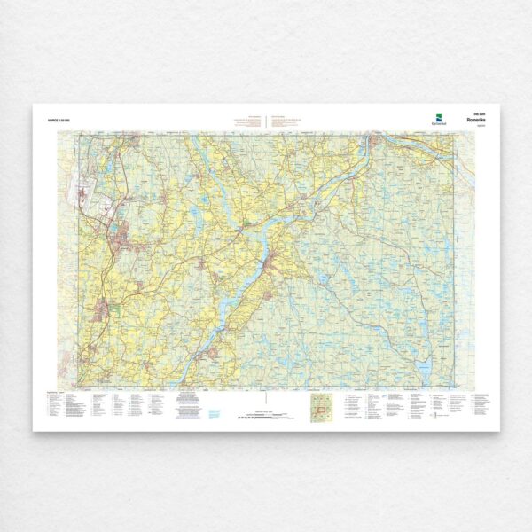Kartverket - landkart (N50): 046S Romerike