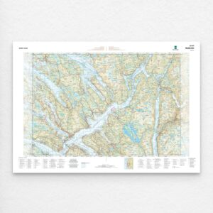 Kartverket - landkart (N50): 049S Masfjorden