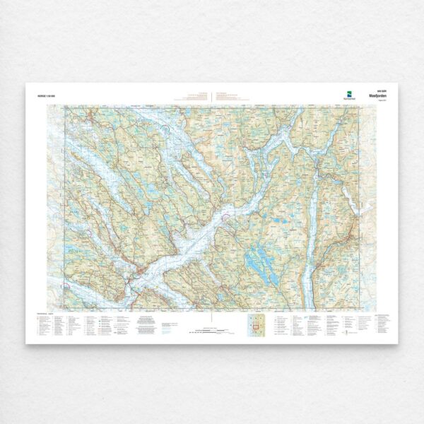 Kartverket - landkart (N50): 049S Masfjorden