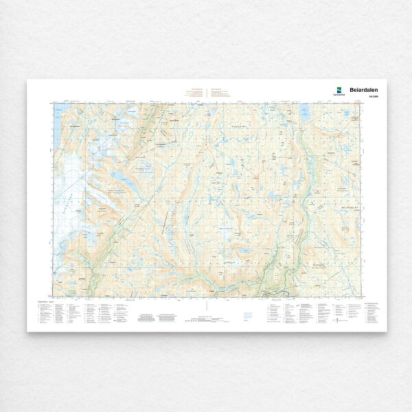 Kartverket - landkart (N50): 142S Beiardalen