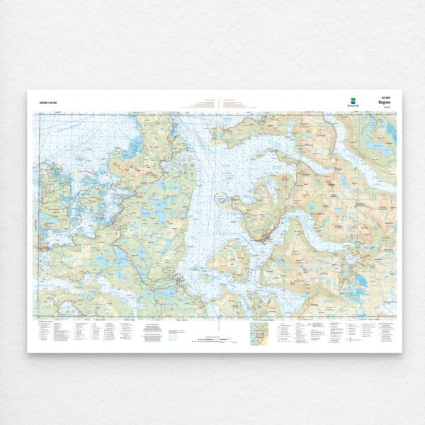 Kartverket - landkart (N50): 155S Bognes
