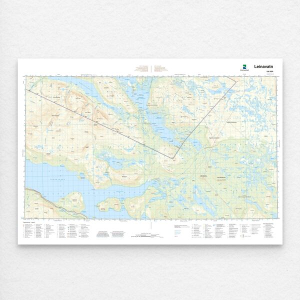 Kartverket - landkart (N50): 158S Leinavatn