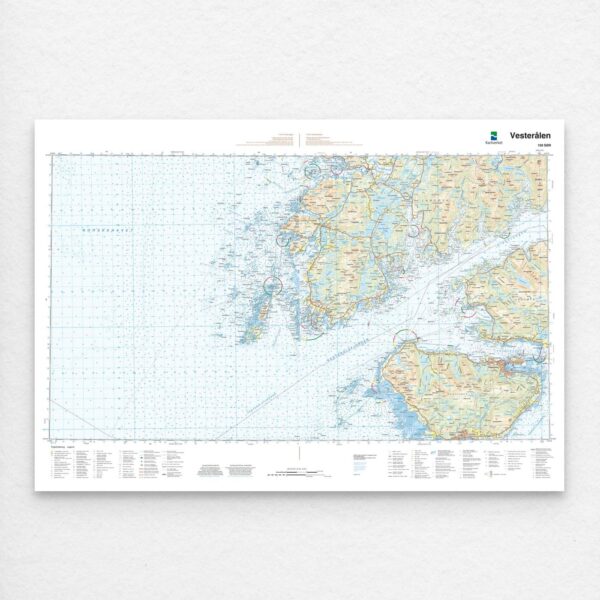 Kartverket - landkart (N50): 159S Vesterålen