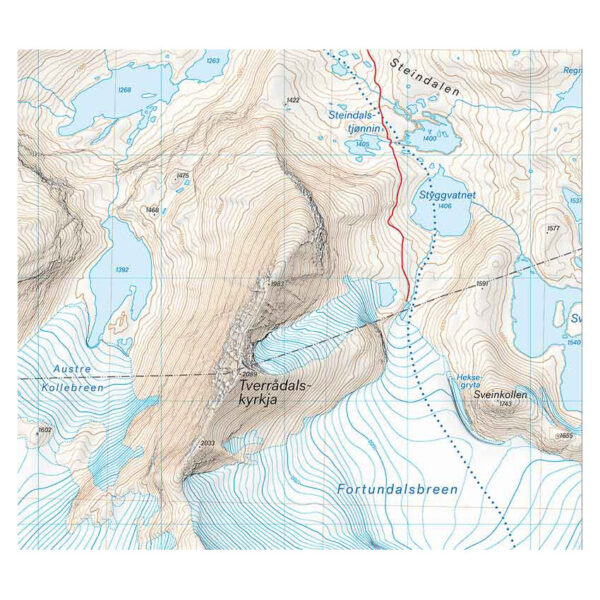 Høyfjellskart Breheimen & Tverrådalskyrkja 1:25.000 - Image 2