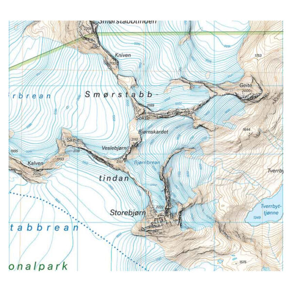 Høyfjellskart Jotunheimen: Smørstabbtindan & Leirvassbu 1:25.000 - Image 2