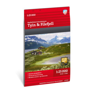 Høyfjellskart Jotunheimen: Tyin & Filefjell 1:25.000