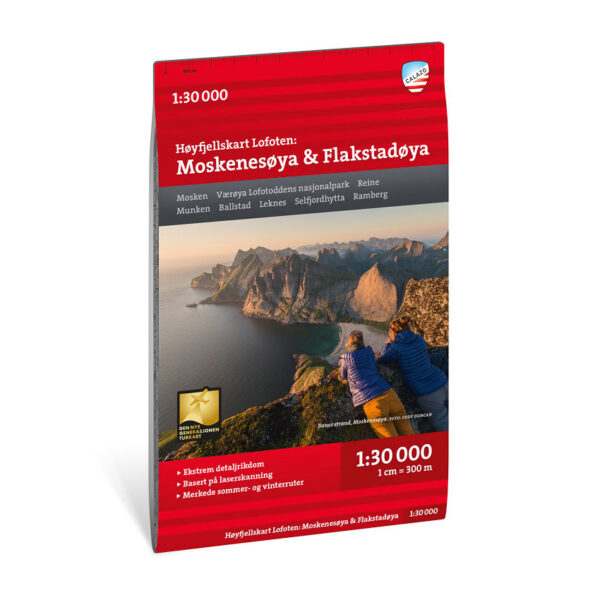 Høyfjellskart Lofoten: Moskenesøya & Flakstadøya 1:30.000