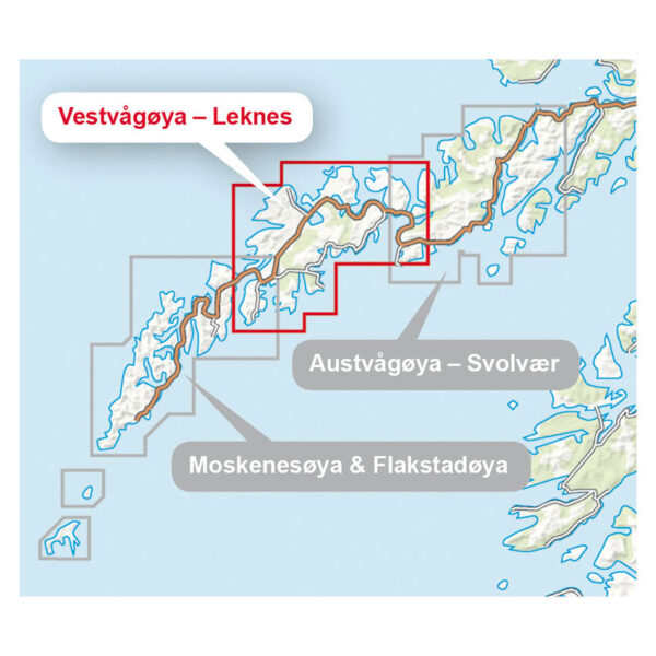 Høyfjellskart Lofoten: Vestvågøya - Leknes 1:30.000 - Image 2