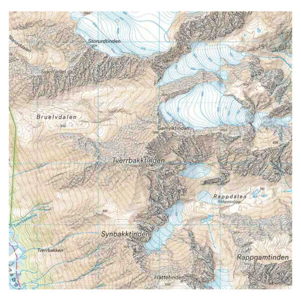 Høyfjellskart Lyngenhalvøya nord 1:25.000 - Image 2