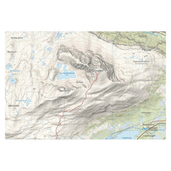 Høyfjellskart Narvik: Spanstinden & Dudalstinden 1:25.000 - Image 2