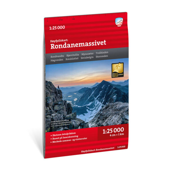 Høyfjellskart Rondanemassivet 1:25.000