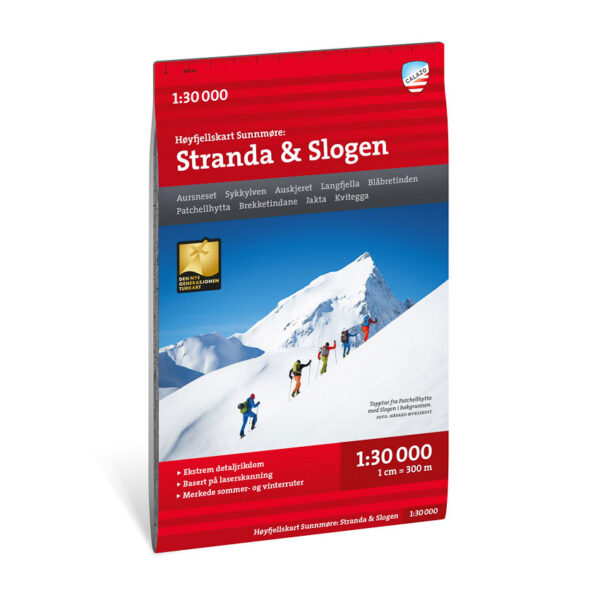 Høyfjellskart Sunnmøre: Stranda & Slogen 1:30.000