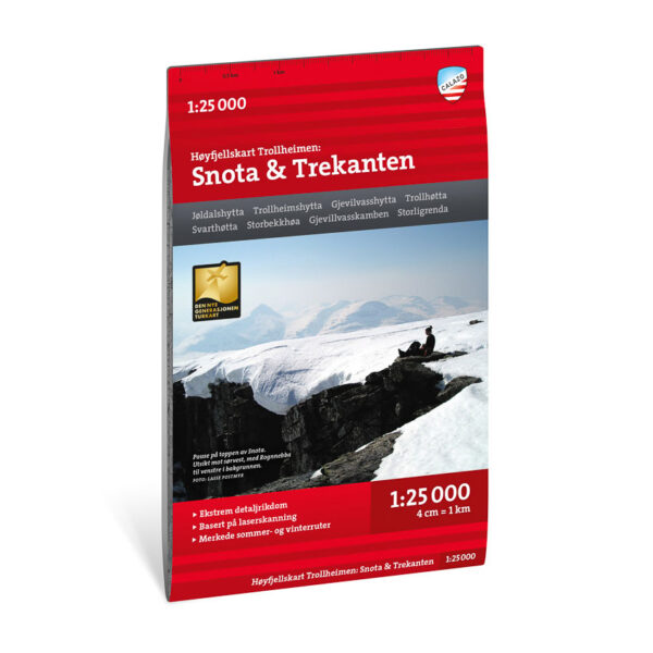 Høyfjellskart Trollheimen: Snota & Trekanten 1:25.000
