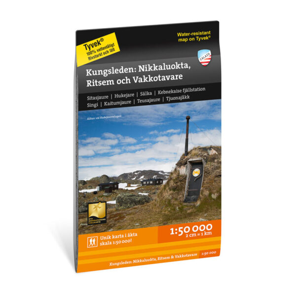 Kungsleden: Nikkaluokta, Ritsem & Vakkotavare 1:50.000