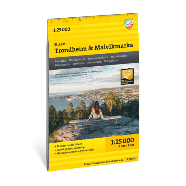 Stikart Trondheim & Malvikmarka 1:25.000