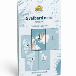 Svalbard Nord S250-3 – kart i målestokk 1:250 000 fra Norsk Polarinstitutt (2025)