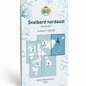 Svalbard Nordaust S250-4 – kart i målestokk 1:250 000 fra Norsk Polarinstitutt (2025)