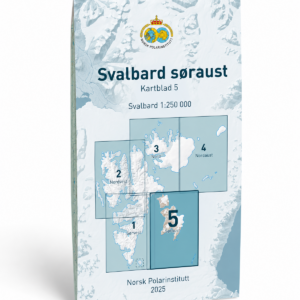 Svalbard Søraust S250-5 – kart i målestokk 1:250 000 fra Norsk Polarinstitutt (2025)