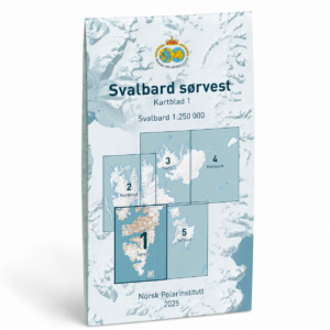 Svalbard Sørvest S250-1 – kart i målestokk 1:250 000 fra Norsk Polarinstitutt (2025)