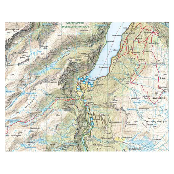 Turkart Finse, Hallingskarvet & Aurlandsdalen, 1:50.000 - Image 2