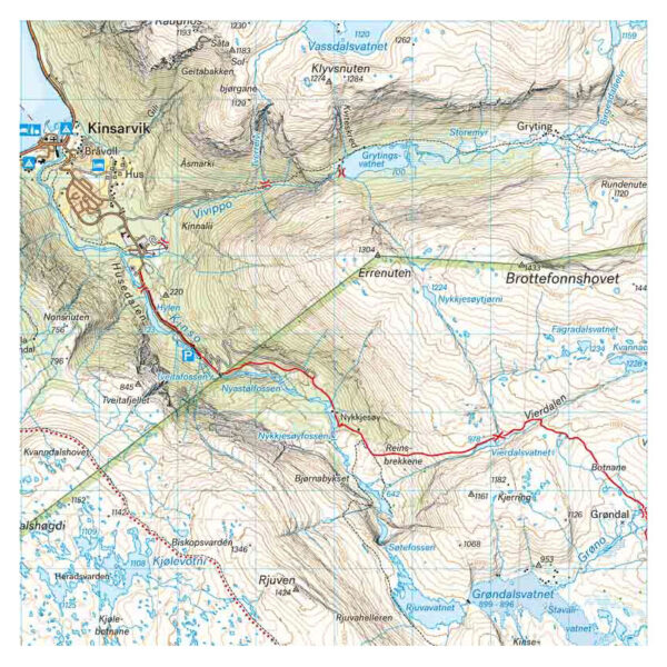 Turkart Hardangervidda vest, Trolltunga & Folgefonna 1:50.000 - Image 2