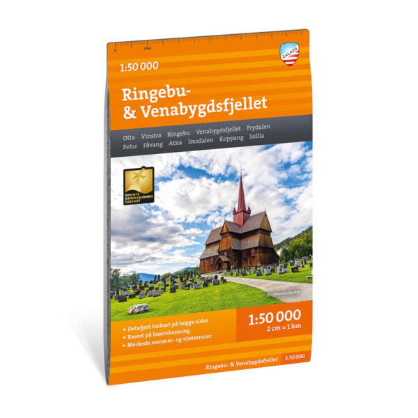 Turkart Ringebu- & Venabygdsfjellet 1:50.000