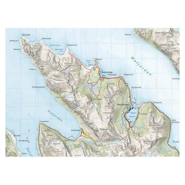 Høyfjellskart Senja: Keipen, Tredjefjellet & Kvænan 1:25.000 - Image 2